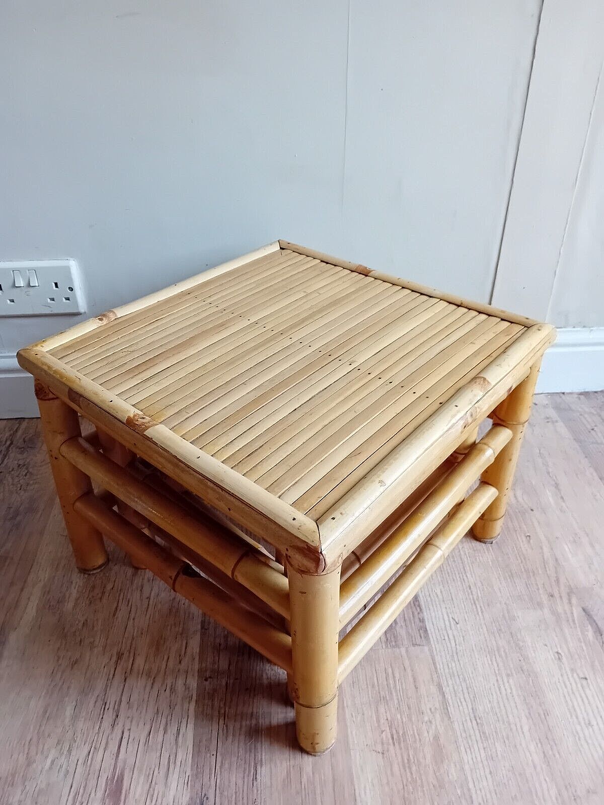 Original 1970's Mid Century Far Eastern Bamboo Boho Tiki Nest Of Tables photo buy