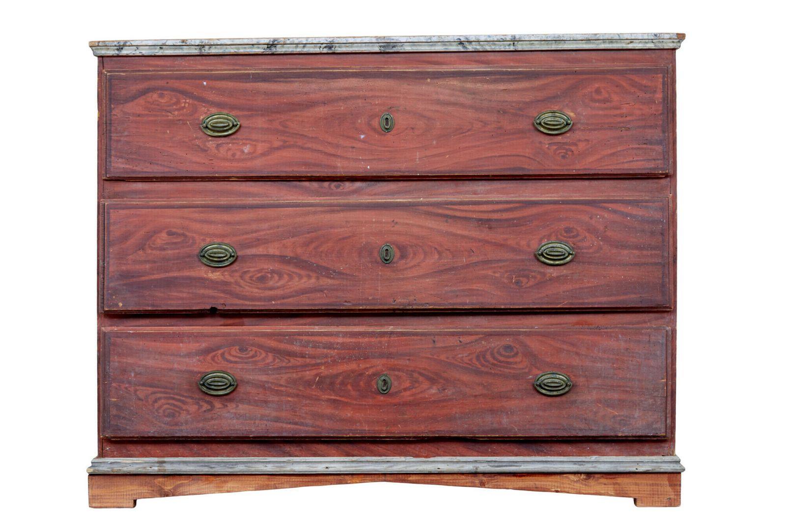 19th Century Hand Painted Swedish Chest Of Drawers