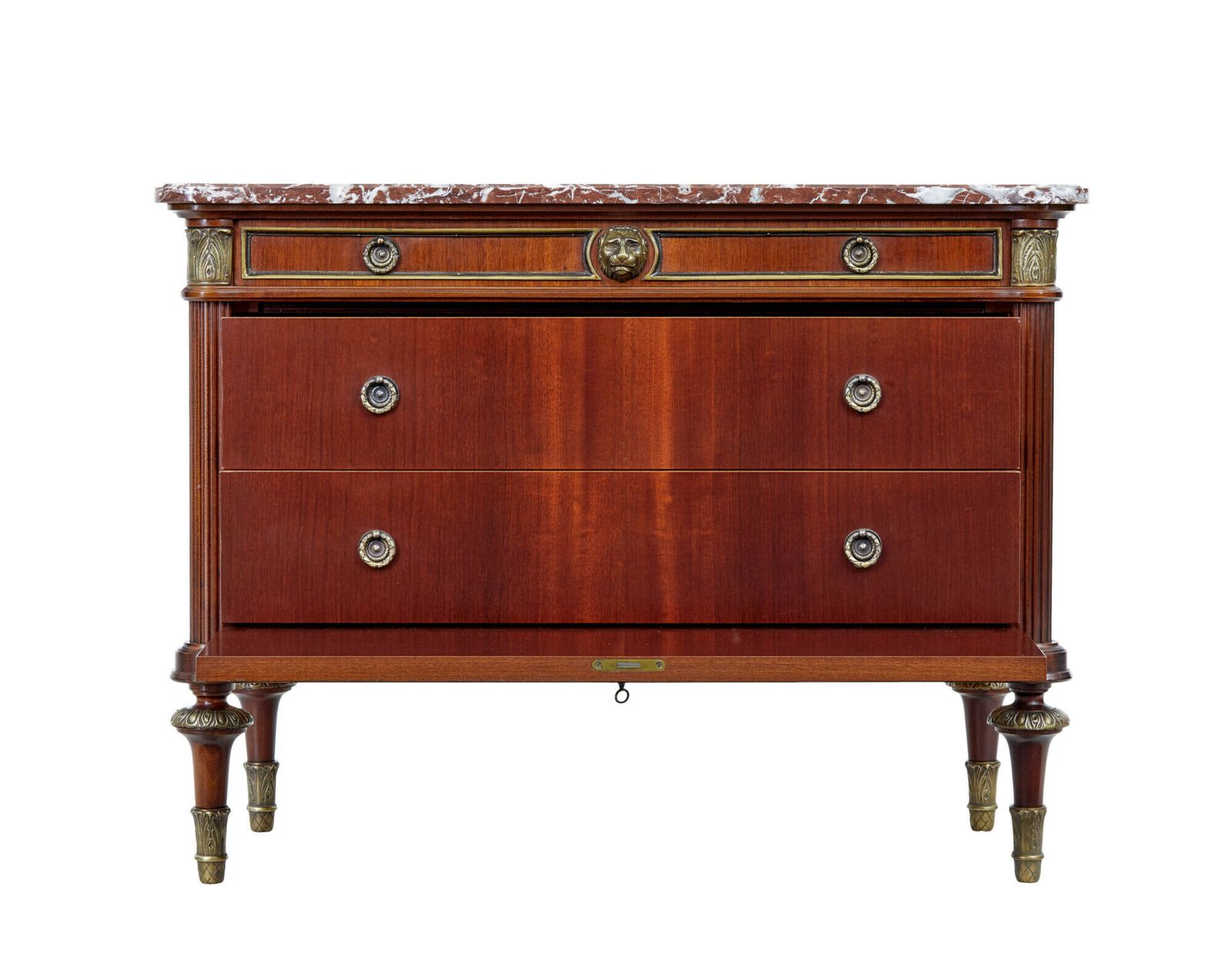 Mid Century Ornate Mahogany Marble Top Chest Of Drawers photo Furniture