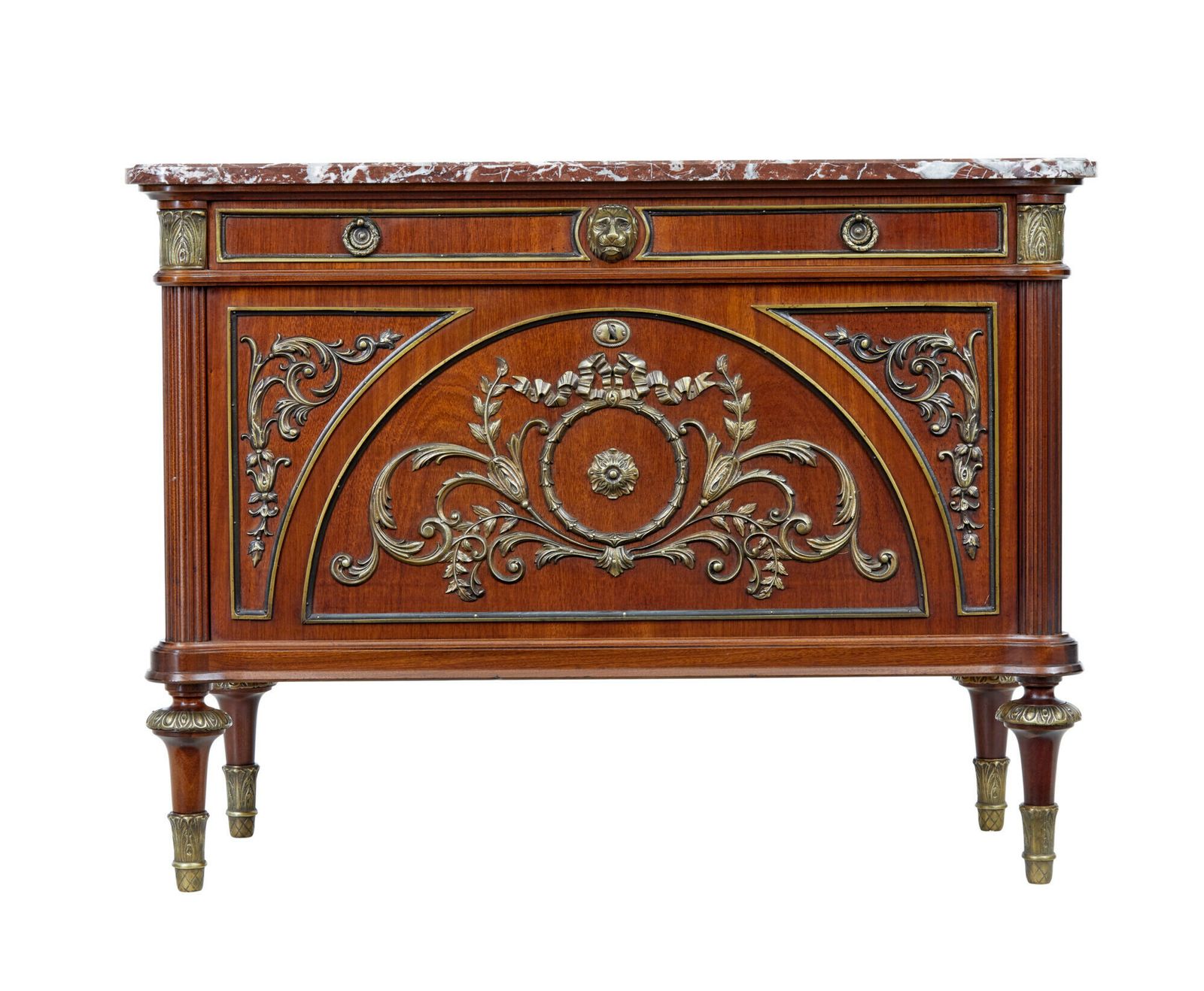 Mid Century Ornate Mahogany Marble Top Chest Of Drawers photo buy
