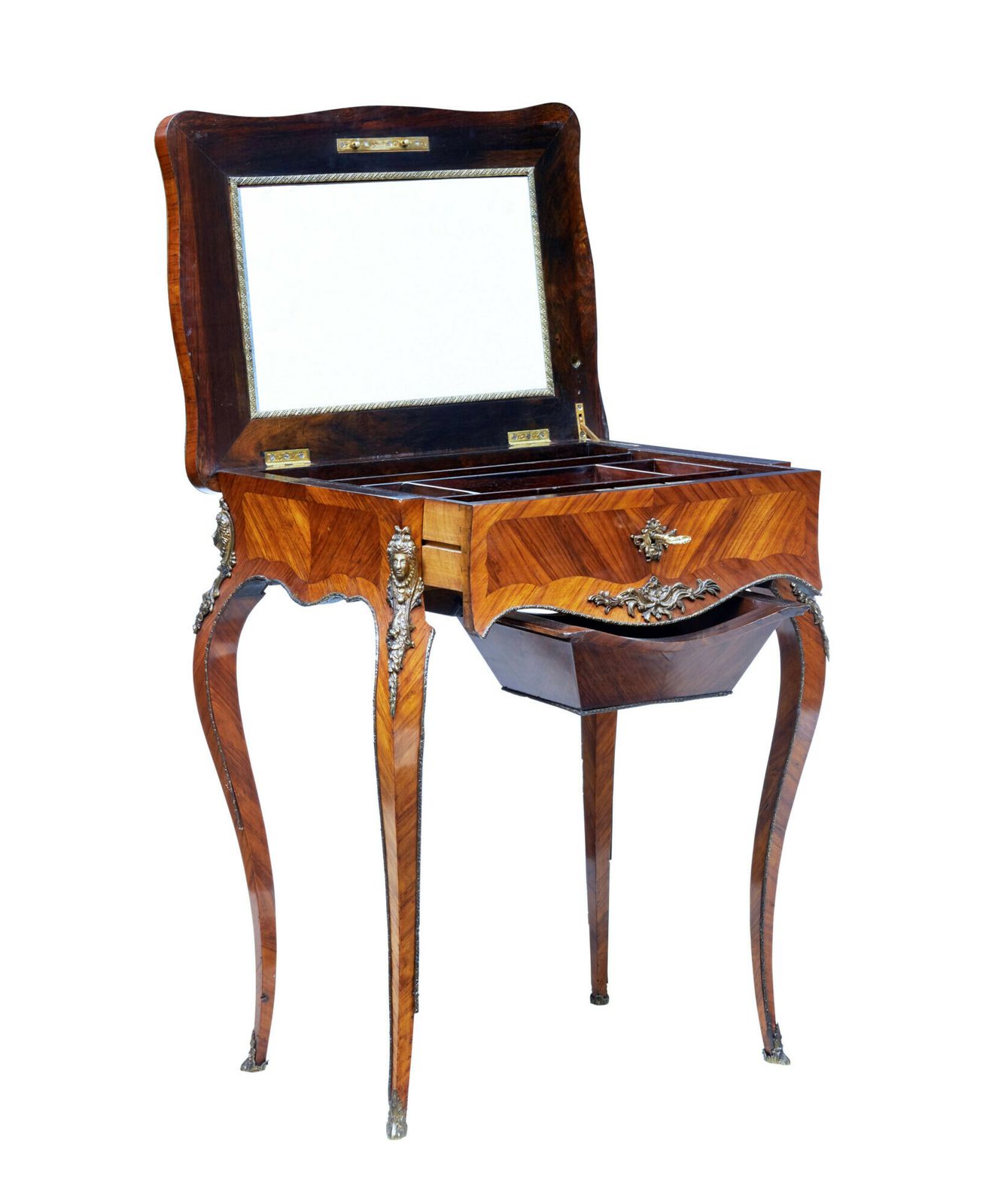 19th Century French Kingwood Sewing Work Table photo buy
