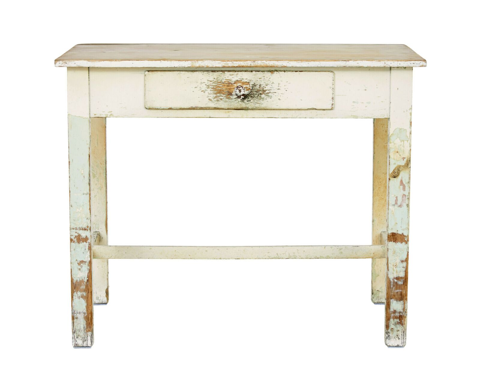 19th Century Painted Pine Side Table photo vinterior