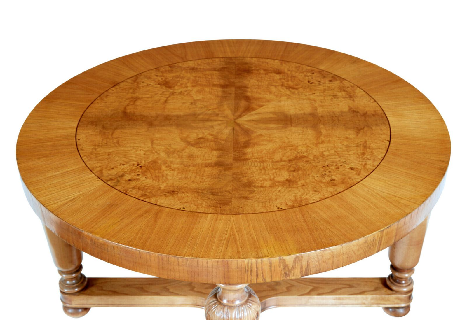 Art Deco Swedish Carved Birch And Elm Coffee Table photo vinterior