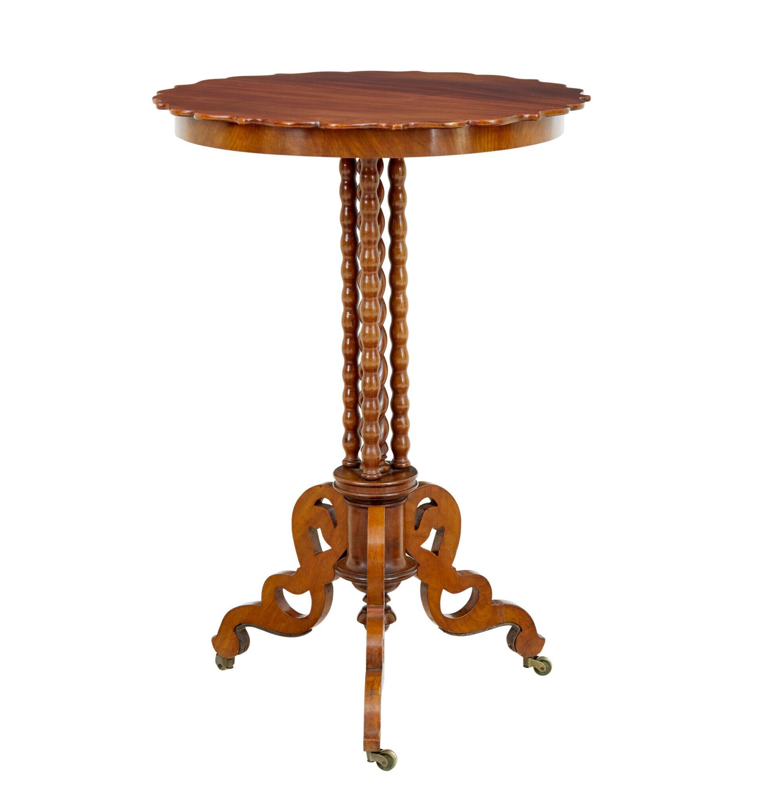 Late 19th Century Mahogany Bobbin Turned Occasional Table photo for sale