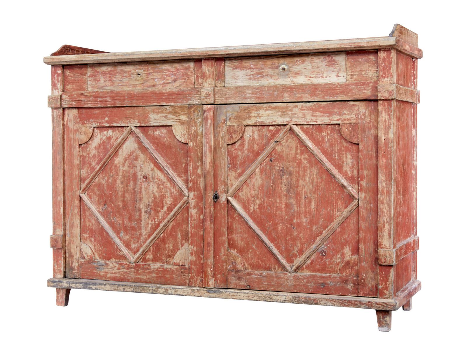 Early 19th Century Rustic Swedish Painted Sideboard