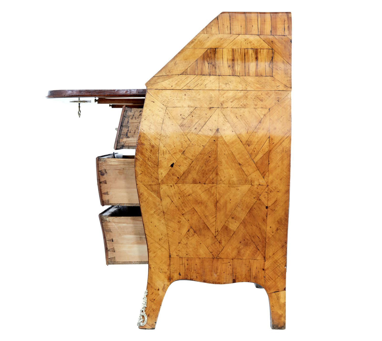 Rococo 18th Century Yew And Elm Bureau Desk photo Furniture