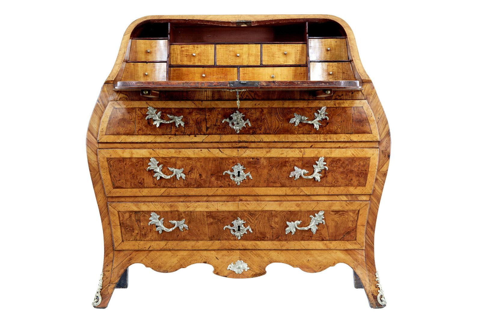 Rococo 18th Century Yew And Elm Bureau Desk photo buy