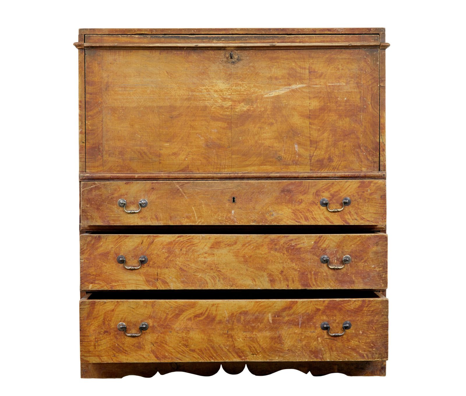 Swedish 19th Century Painted Pine Escritoire Writing Desk photo vinterior