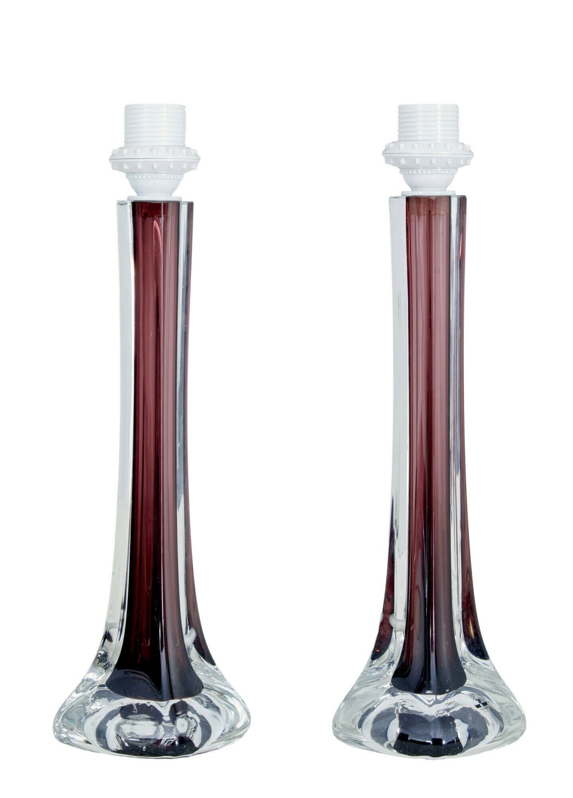 Pair Of Mid 20th Century Coloured Glass Table Lamps By Flygsfors photo furniture