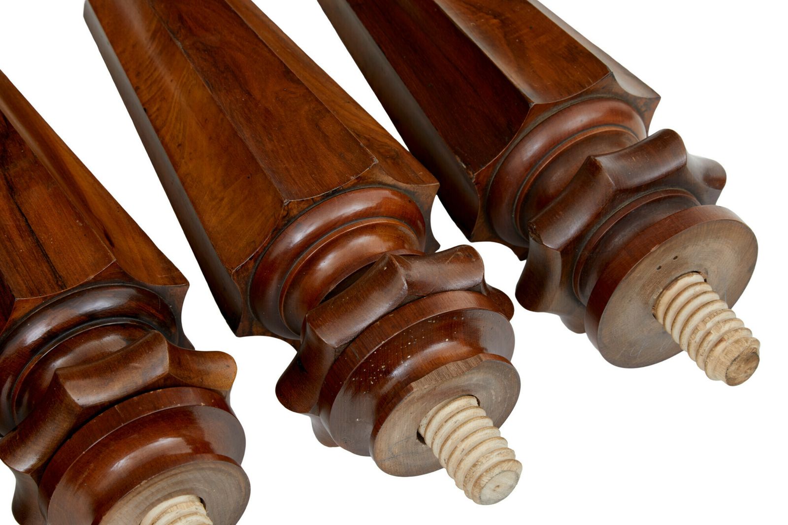 Set Of 4 19th Century Mahogany Dining Table Legs For Project photo for sale