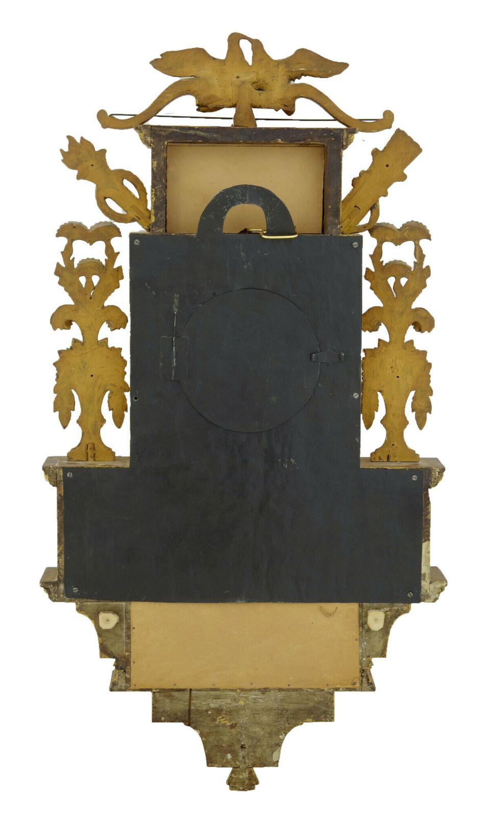 19th Century Swedish Gilt And Eglomise Ornate Wall Clock photo for sale
