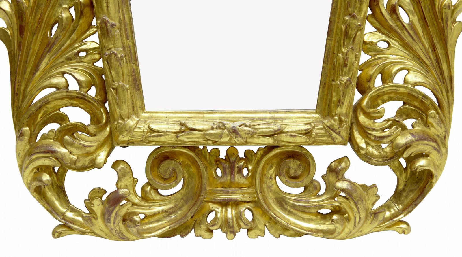 18th Century Carved Italian Rococo Giltwood Mirror photo furniture