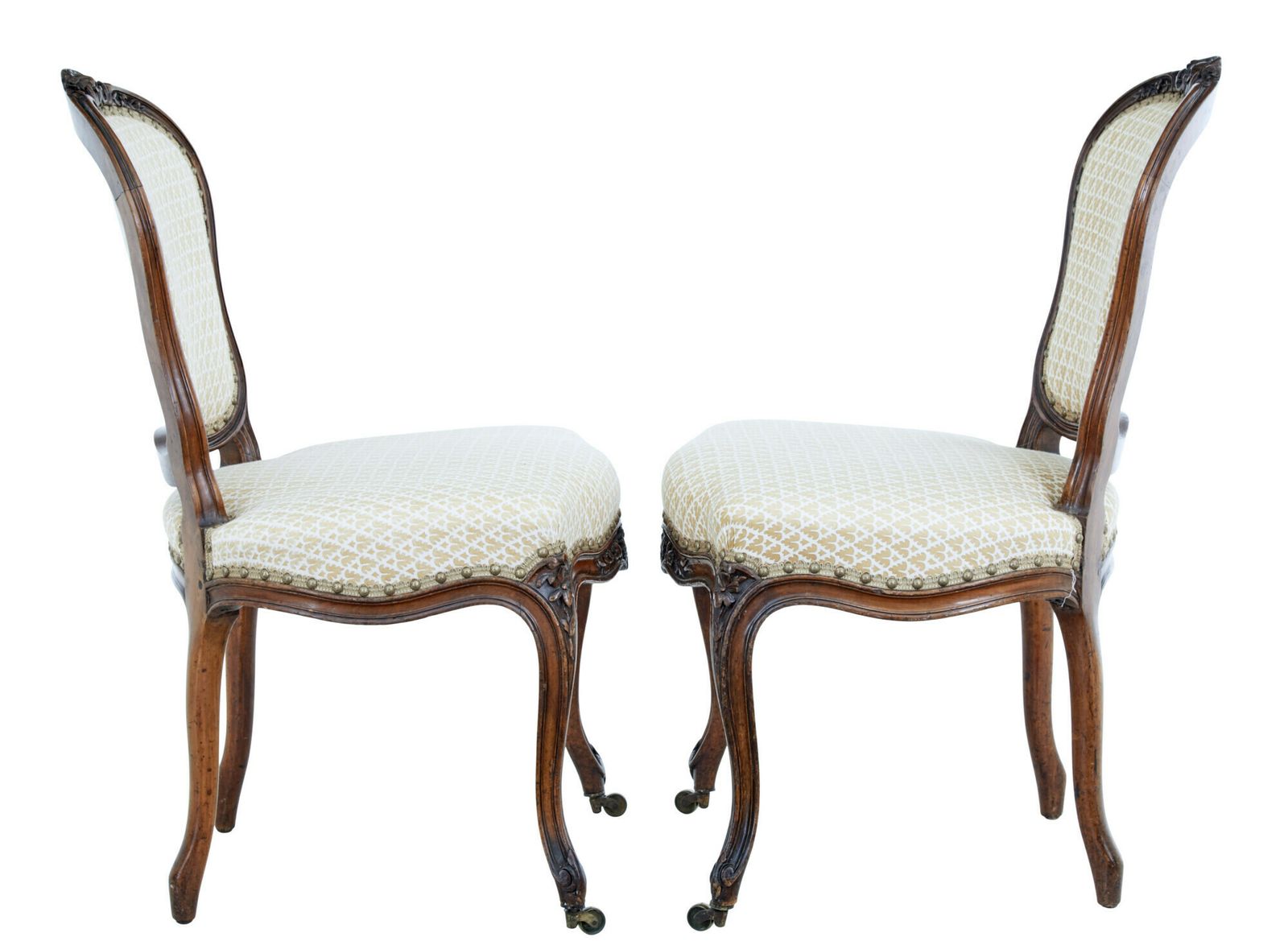 Pair Of 19th Century Carved Walnut Side Chairs photo 1095.0
