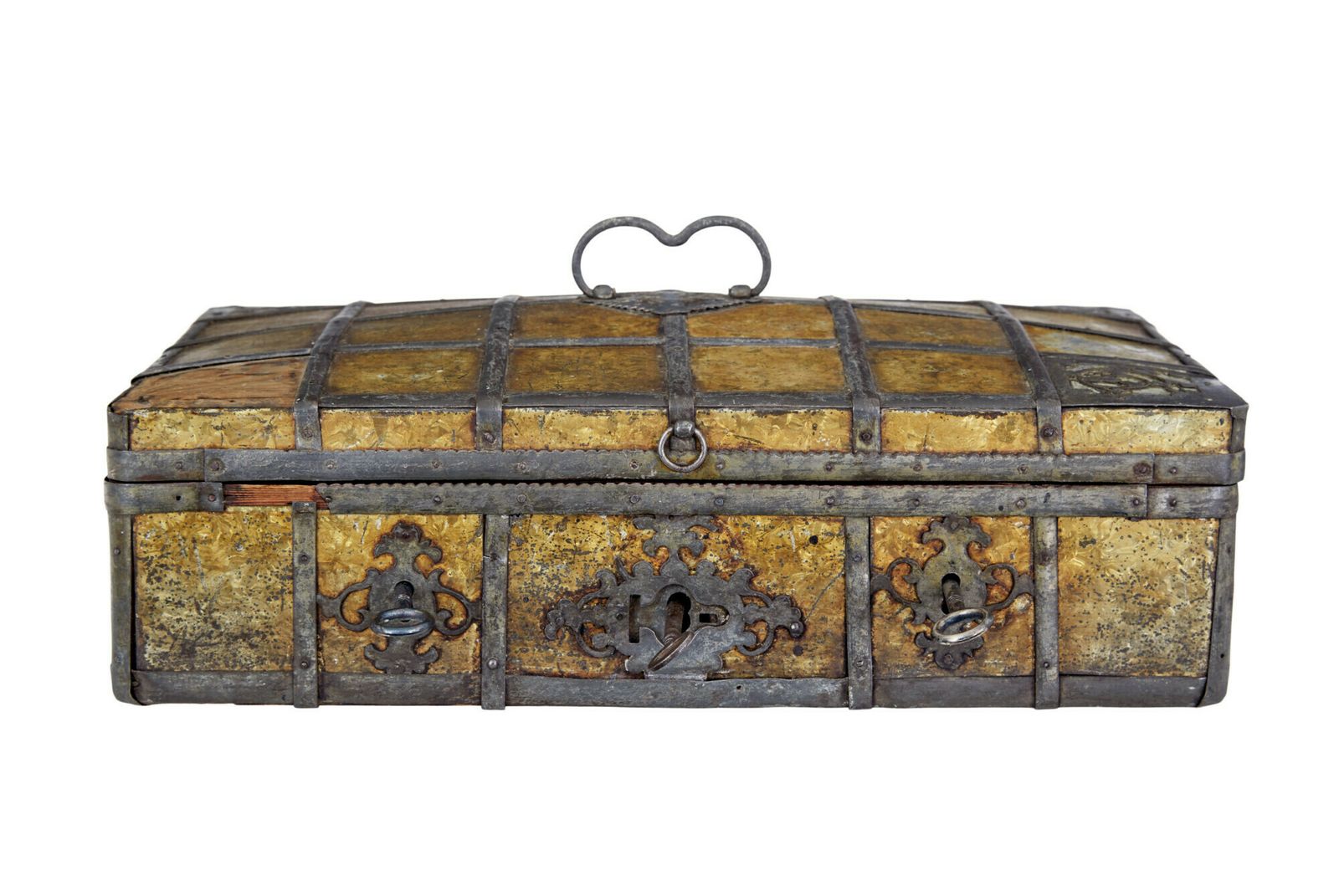 photo for sale Late 18th Century Scandinavian Metal Bound Box