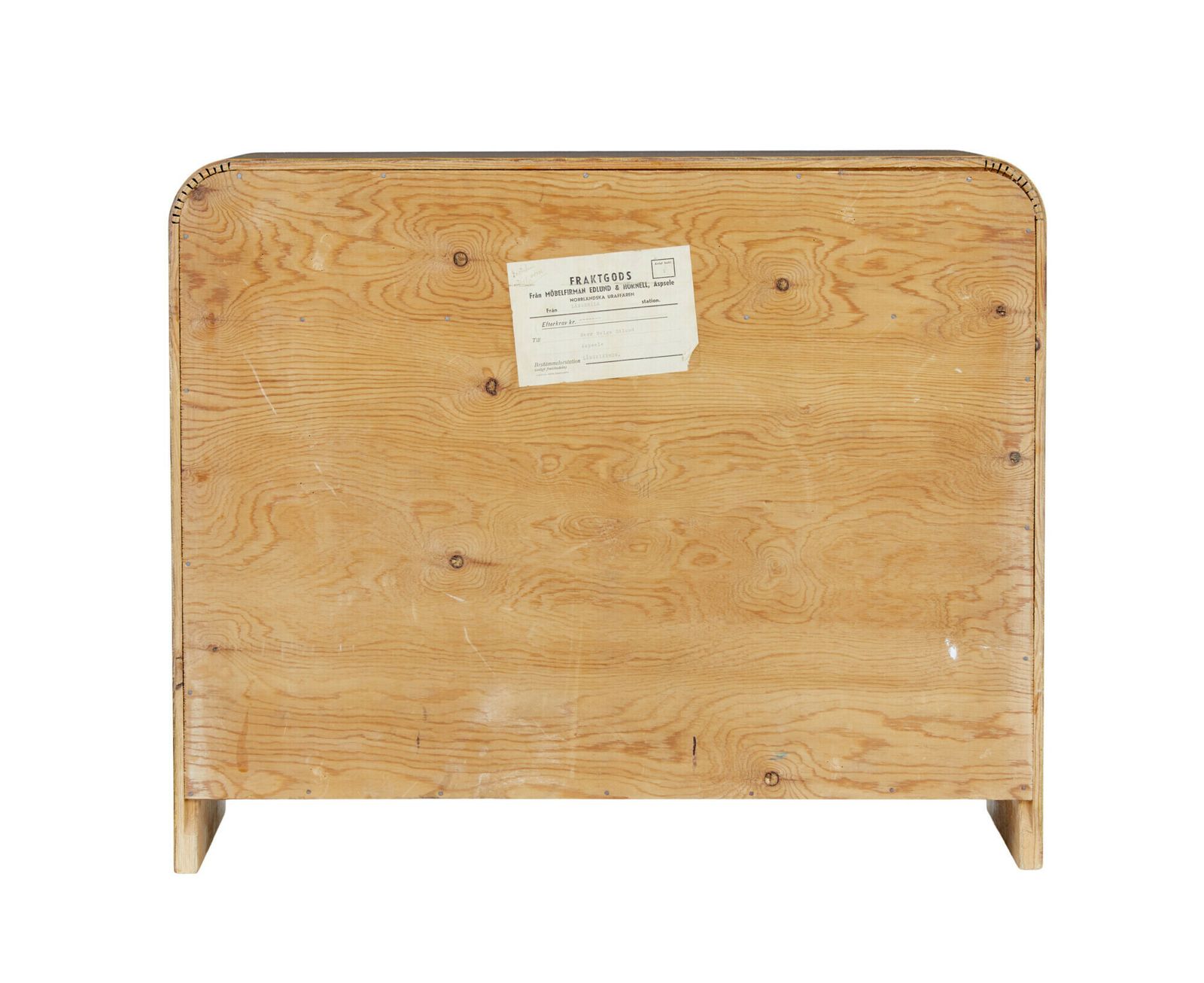 Mid Century Scandinavian Shaped Birch Bedside Table photo for sale