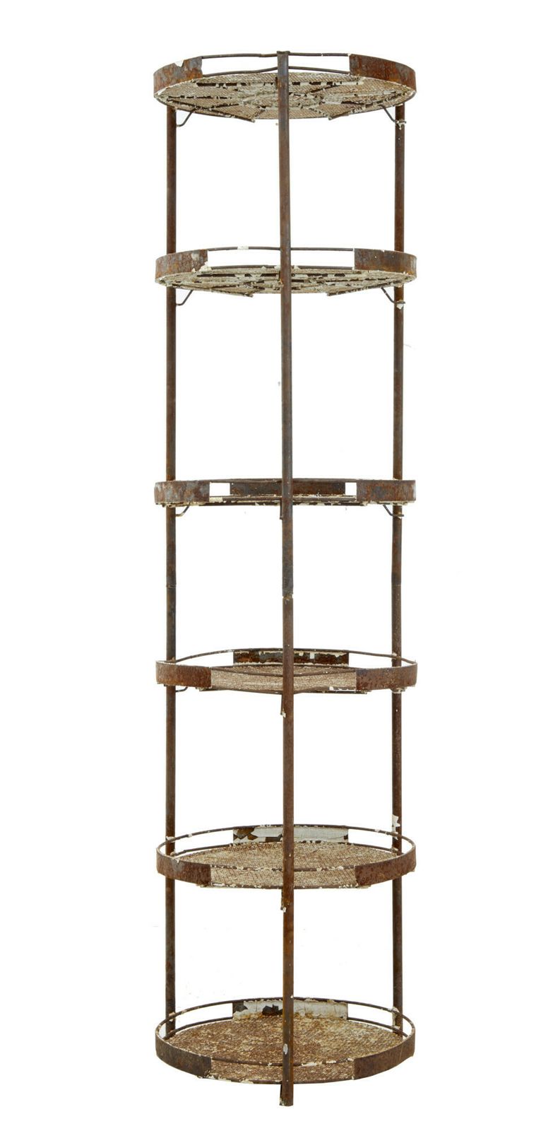 Early 20th Century Metal Seed Bulb Rack For Gardening