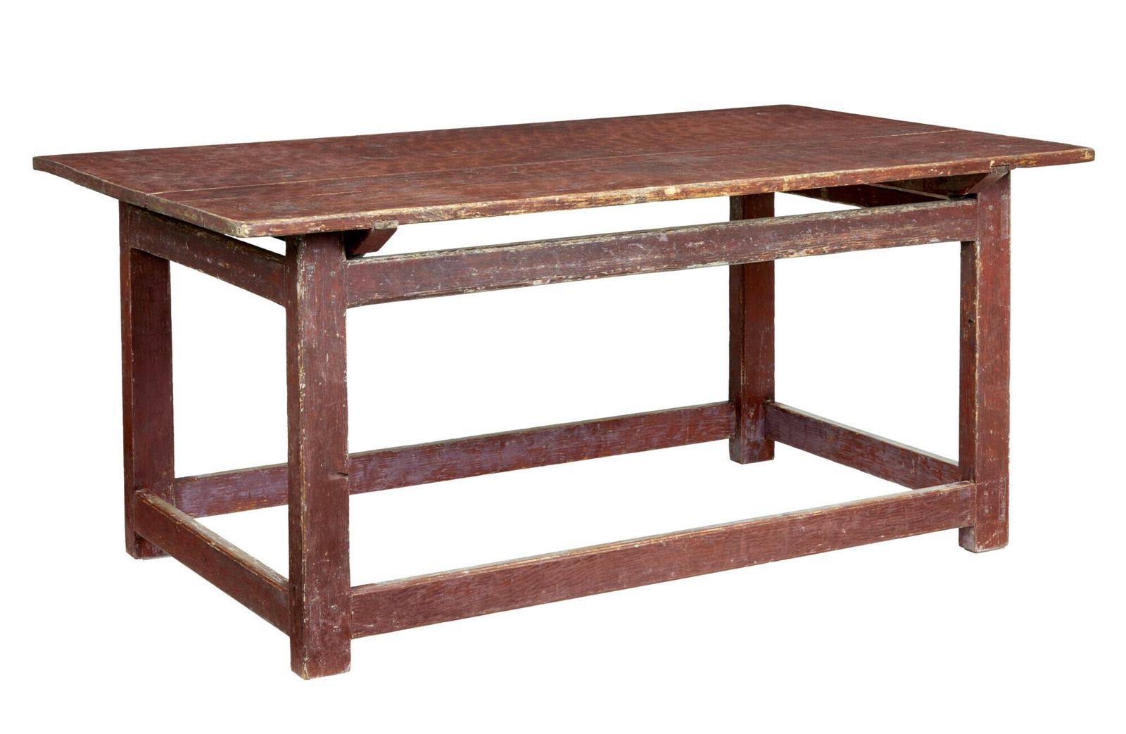 Large 19th Century Scandinavian Pine Painted Table
