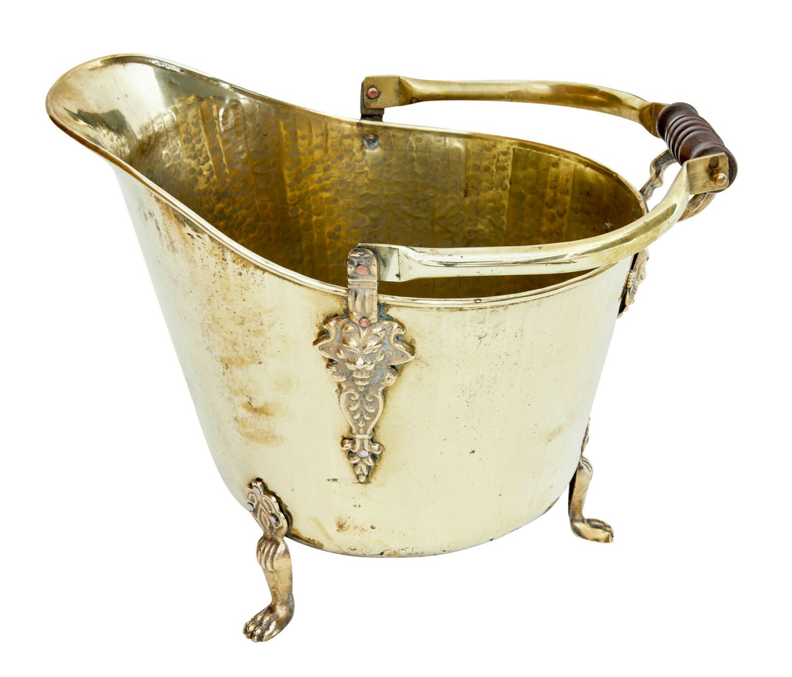 19th Century Victorian Brass Coal Scuttle