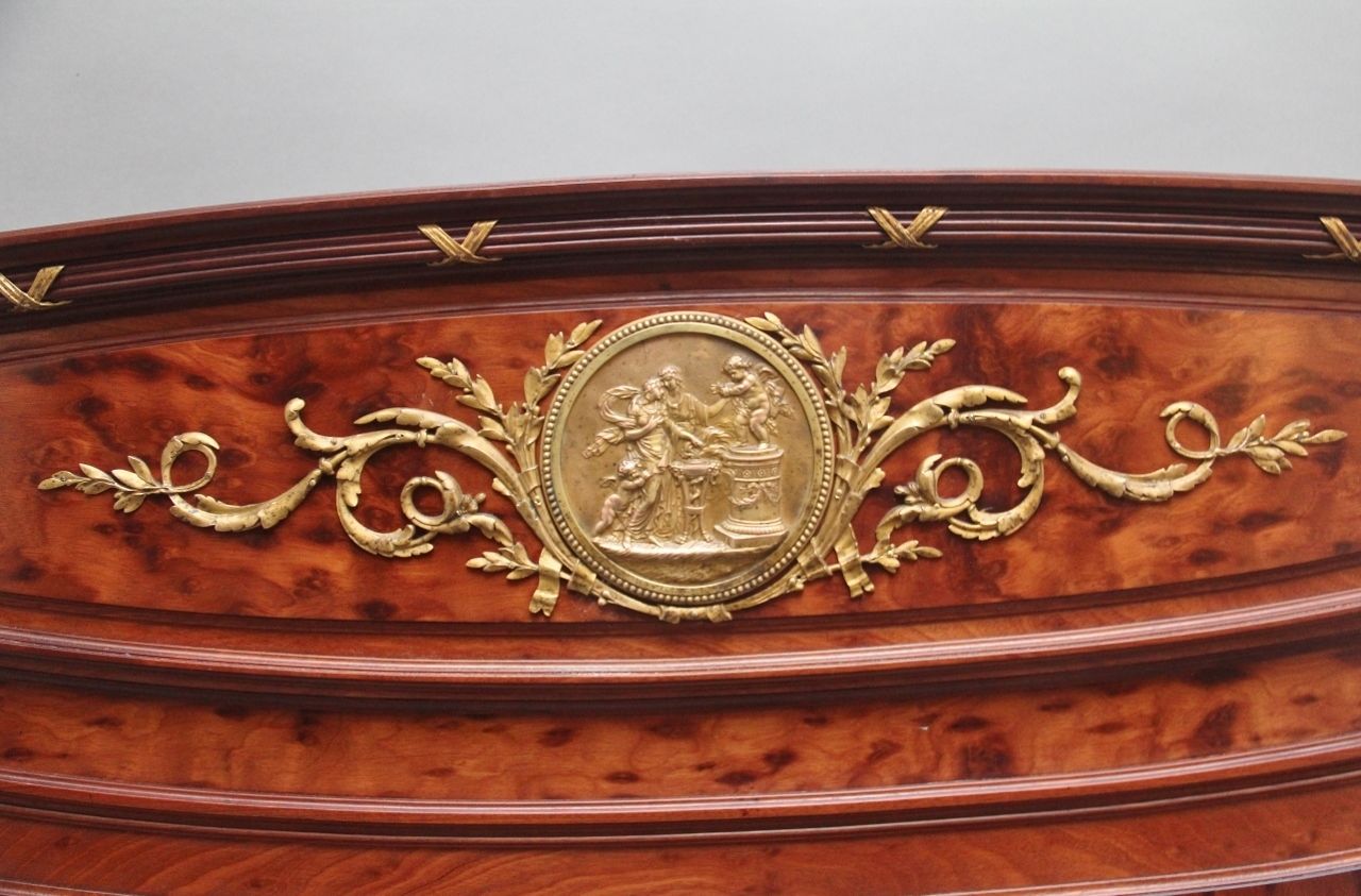 A Fabulous Quality 19th Century French Plum Pudding Mahogany And Brass Bed In The Neoclassical Style photo 4950.0