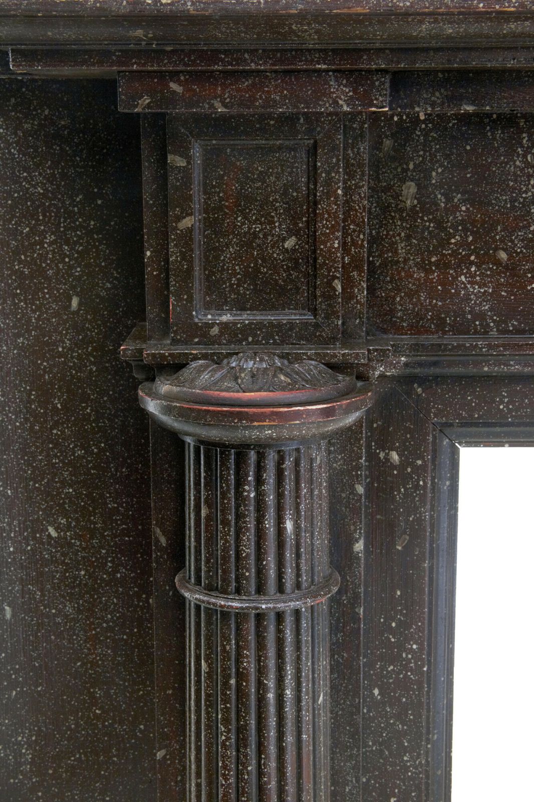 Unique 1960s Faux Porphyry Marble Impressive Adams Style Mantlepiece photo for sale