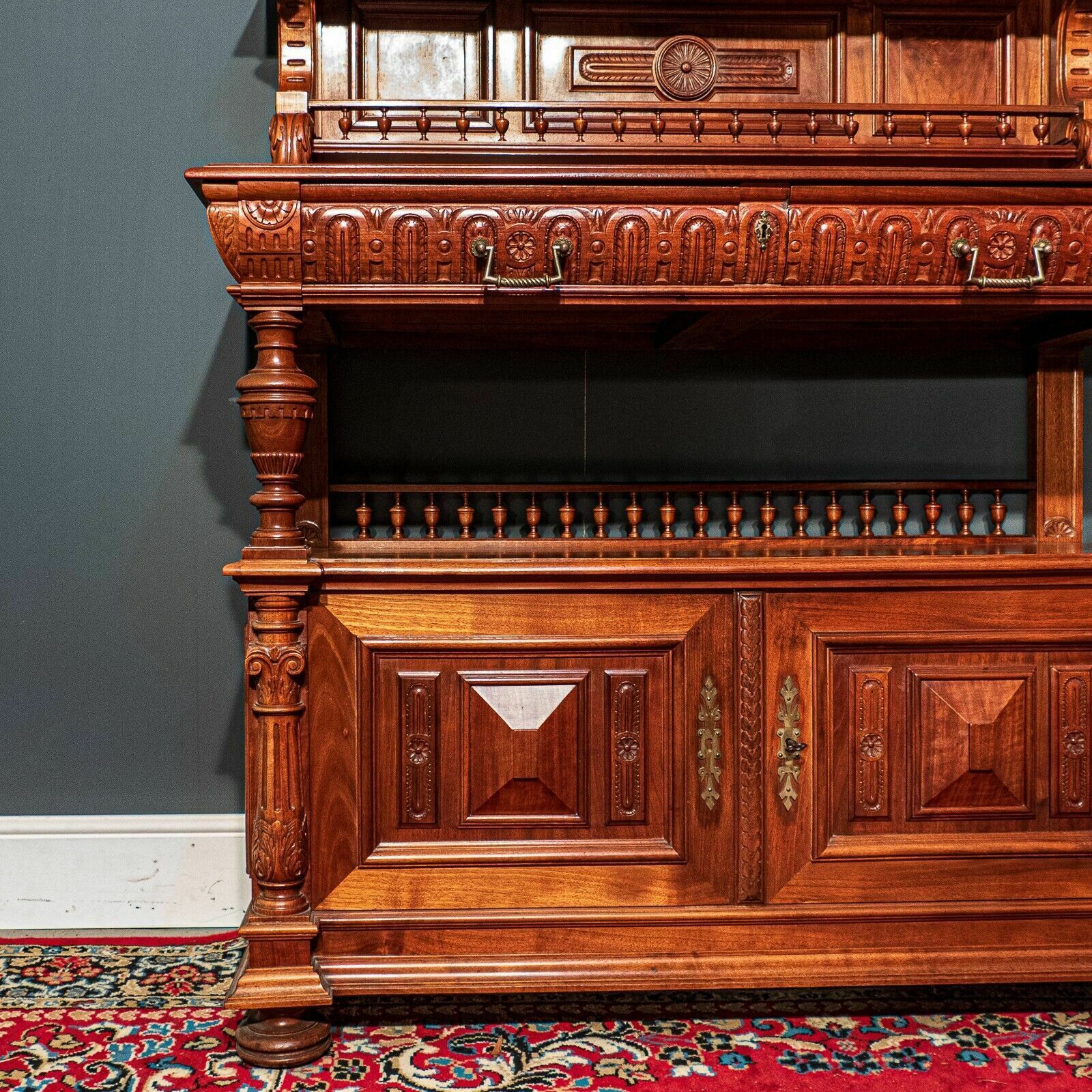 Exquisite Walnut French Intricately Detailed Buffet photo 950.0