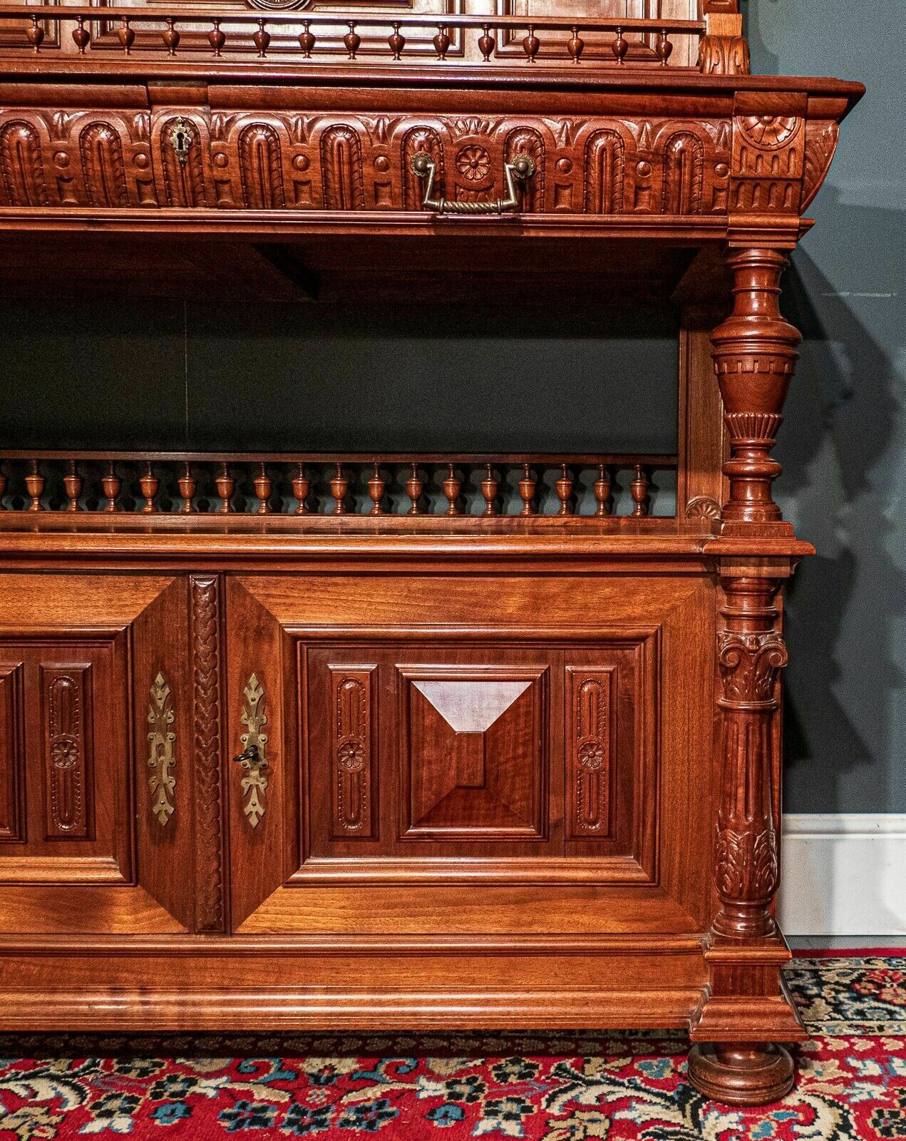 Exquisite Walnut French Intricately Detailed Buffet photo vinterior