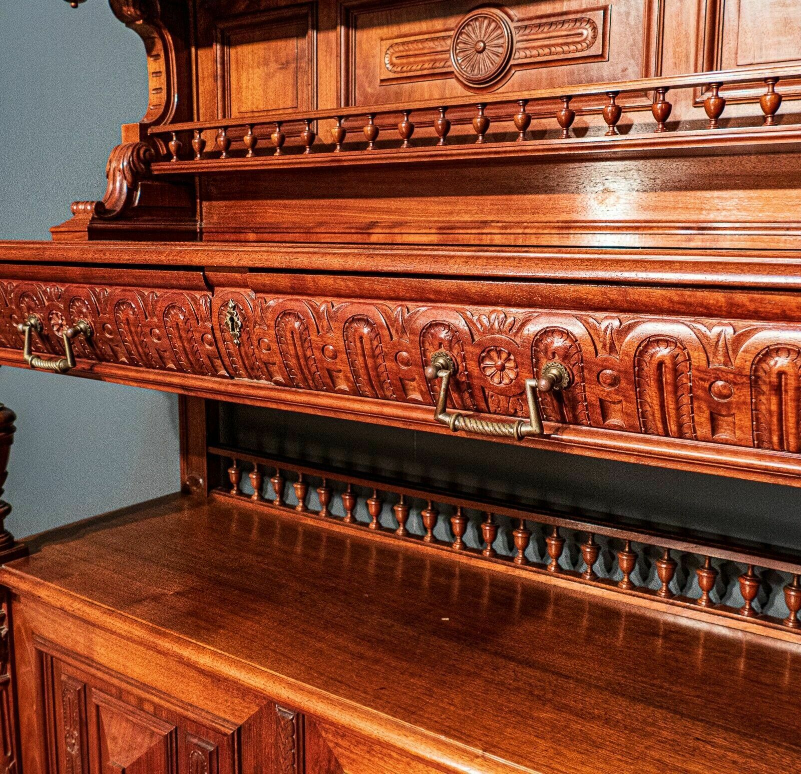 Exquisite Walnut French Intricately Detailed Buffet photo buy