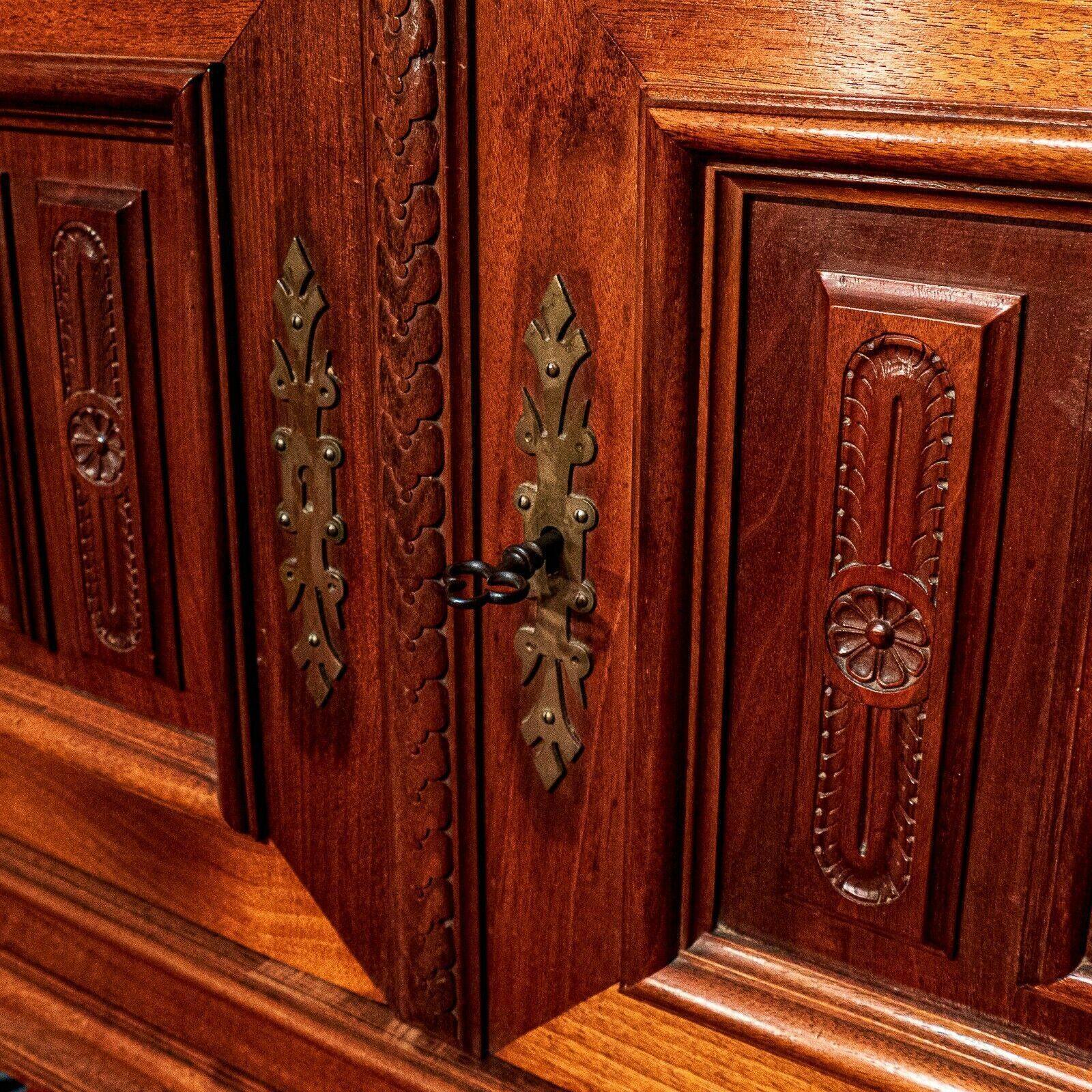 photo for sale Exquisite Walnut French Intricately Detailed Buffet