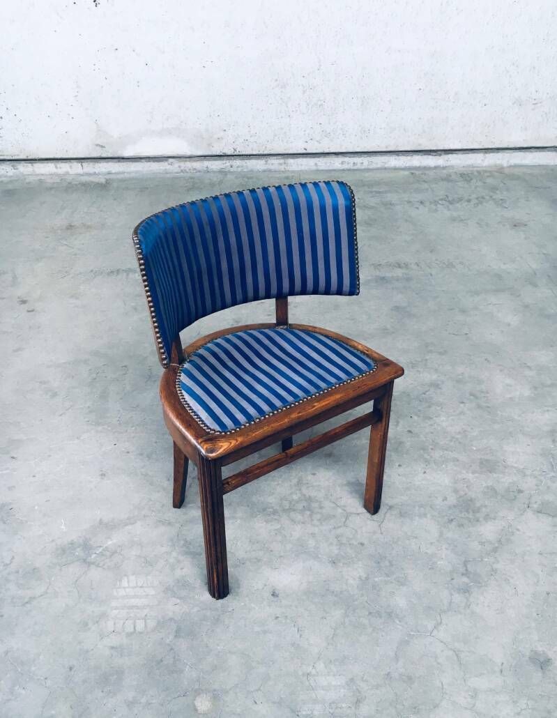 photo vinterior Art Deco Curved Back Side Chair Set, France 1930's