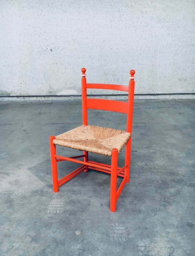 Folk Art Rush Side Chair, Oostenrijk, Ca. Jaren 1970 photo furniture
