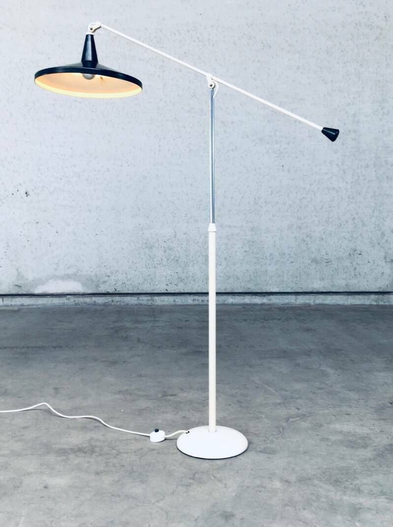 "Panama" Floor Lamp In Black By Wim Rietveld For Gispen, 1957 photo Lighting
