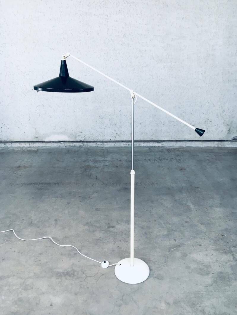 "Panama" Floor Lamp In Black By Wim Rietveld For Gispen, 1957 photo 1850.0