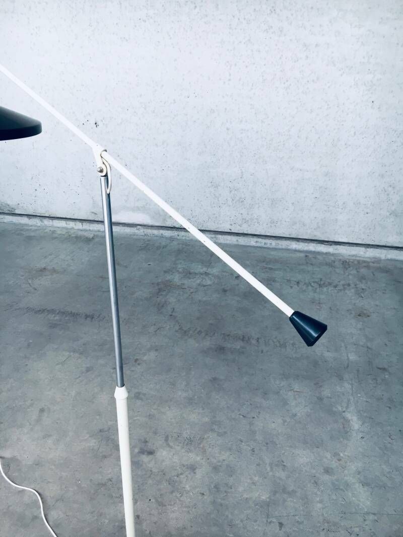 photo vintage "Panama" Floor Lamp In Black By Wim Rietveld For Gispen, 1957