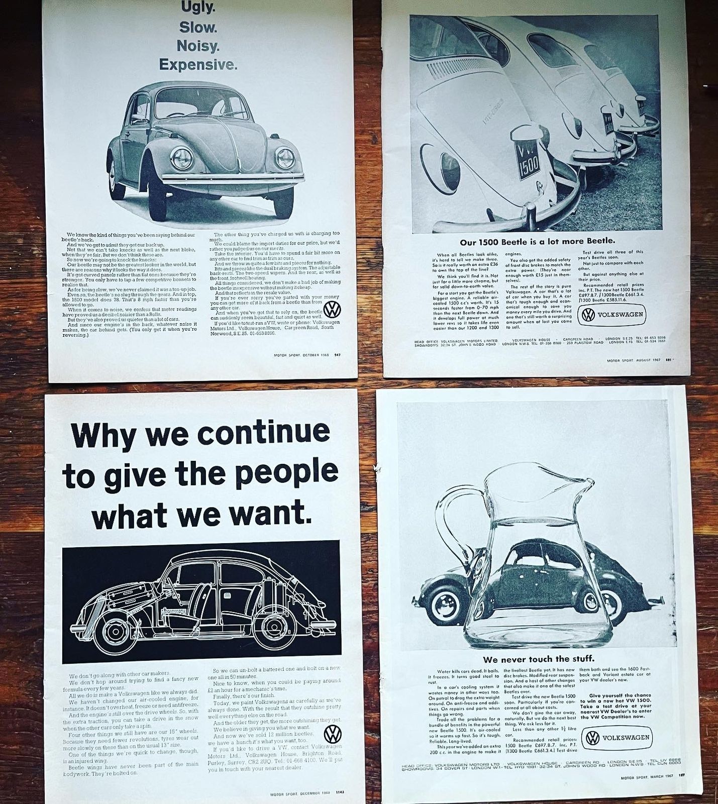 Original Volkswagen Advertising Print 1960s photo 76.0
