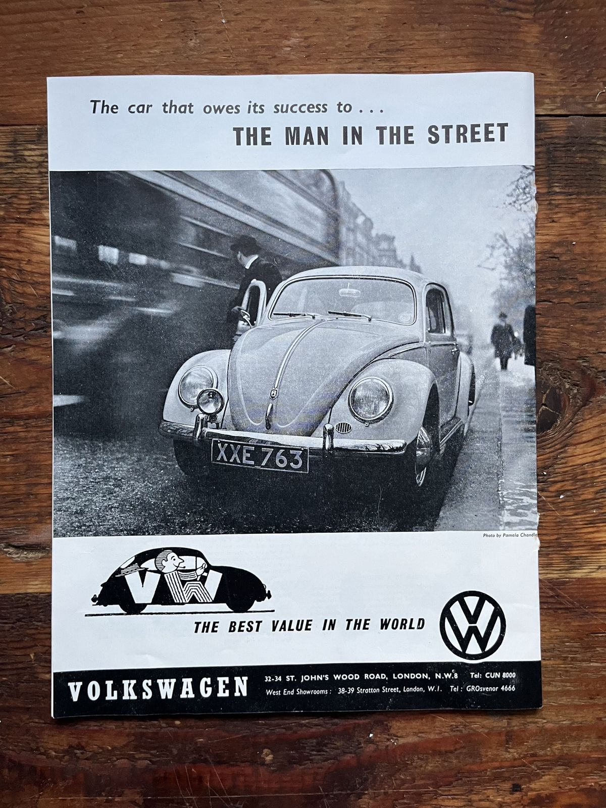 Original Volkswagen Advertising Print 1960 photo 76.0