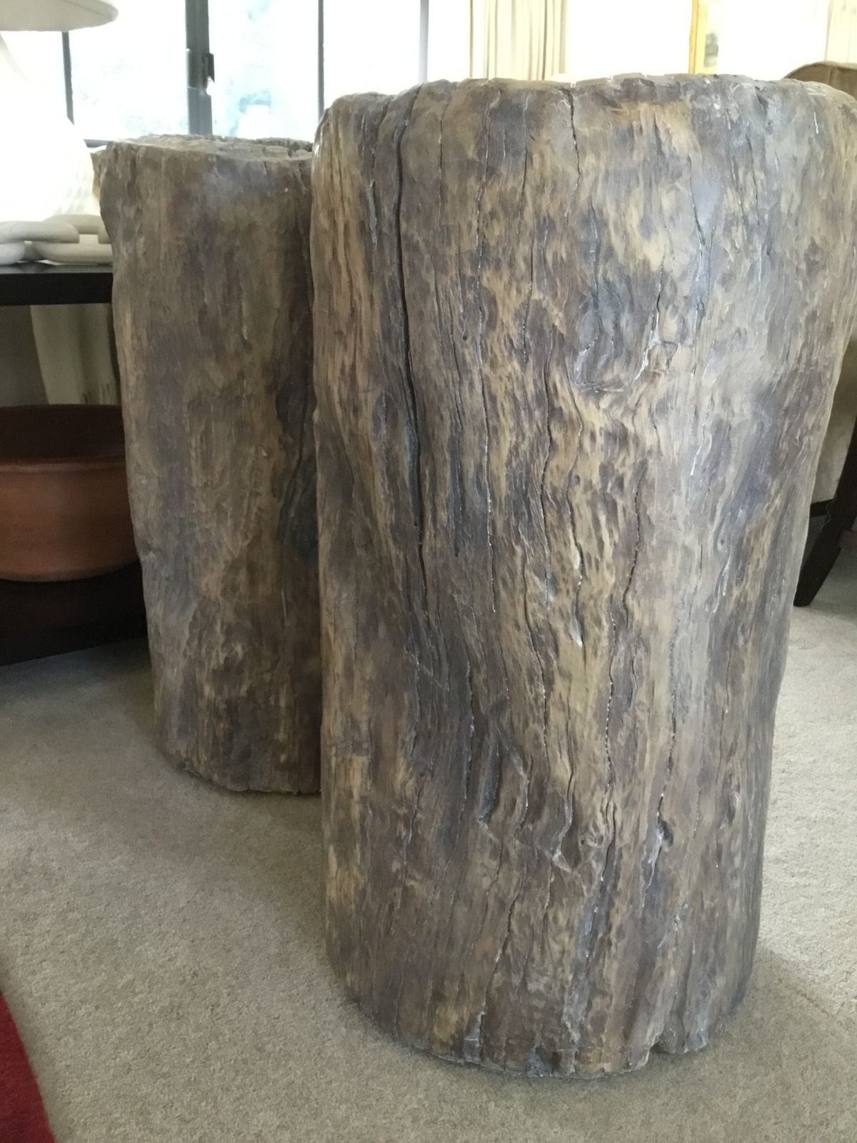 3 X Oka Faux Wood Planters photo Home Decor