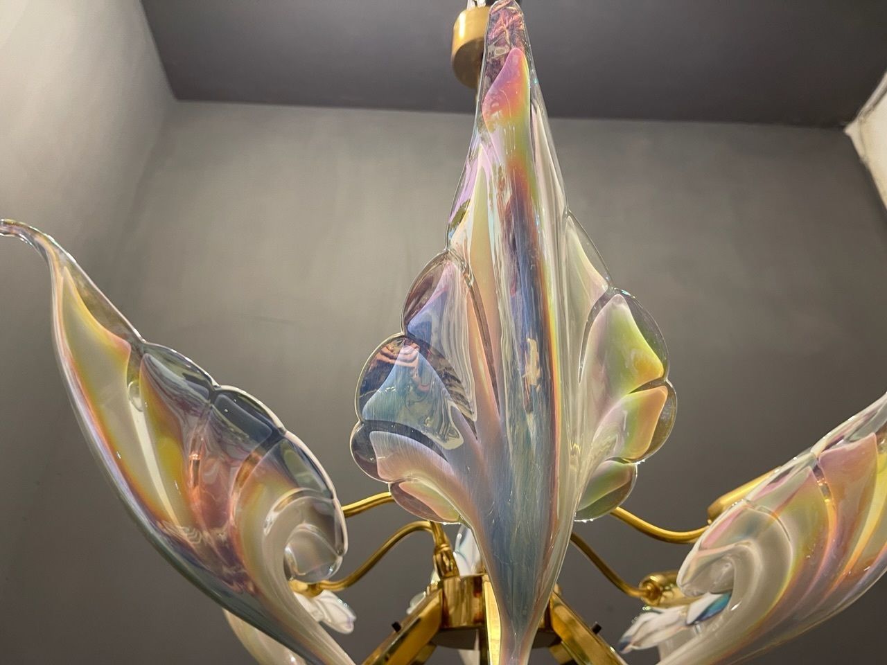Lighting Murano Glass Chandelier By Seguso 1960 photo