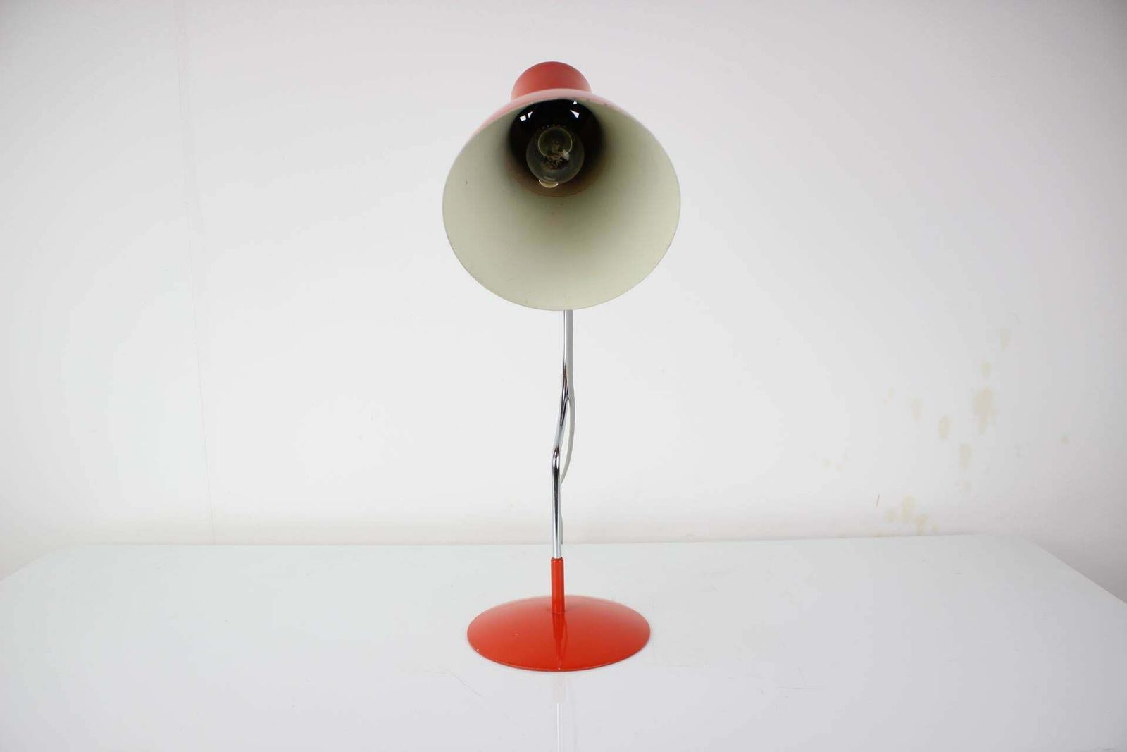 Midcentury Red Table Lamp/Napako Designed By Josef Hurka, 1970s photo for sale