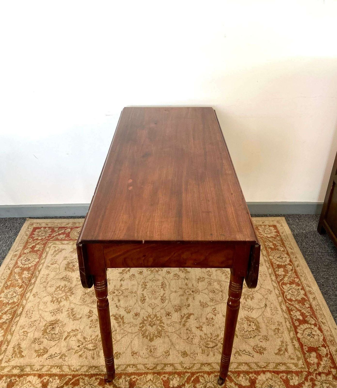 Antique Regency Pembroke Table / Turned Legs And Castor / Solid Mahogany / Free Delivery / Made In England C1830 photo for sale