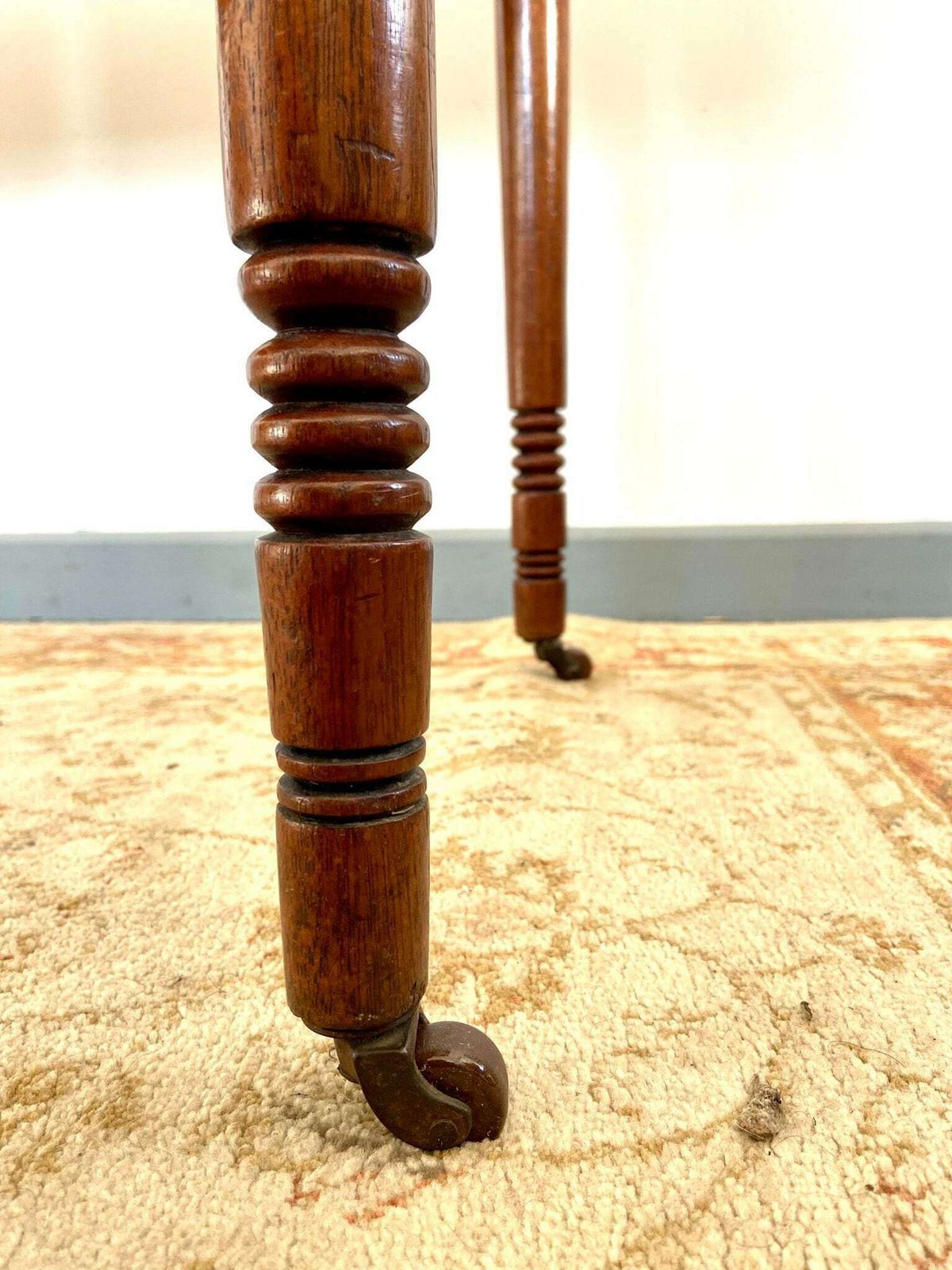photo furniture Antique Regency Pembroke Table / Turned Legs And Castor / Solid Mahogany / Free Delivery / Made In England C1830