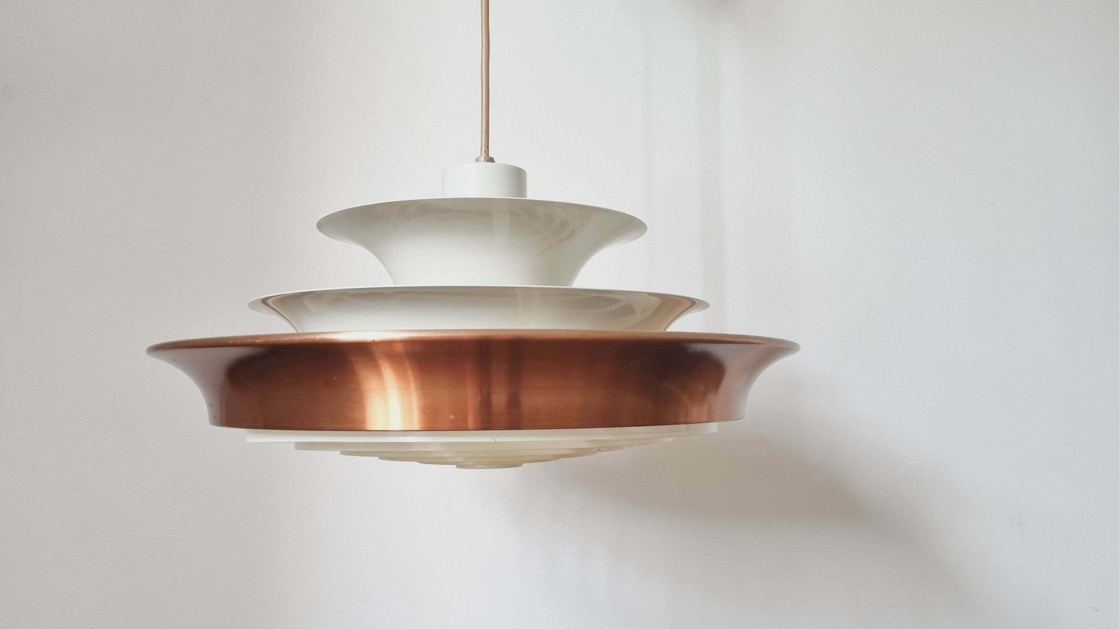Rare Midcentury Pendant In Style Of Louis Poulsen, Denmark, 1970s photo furniture