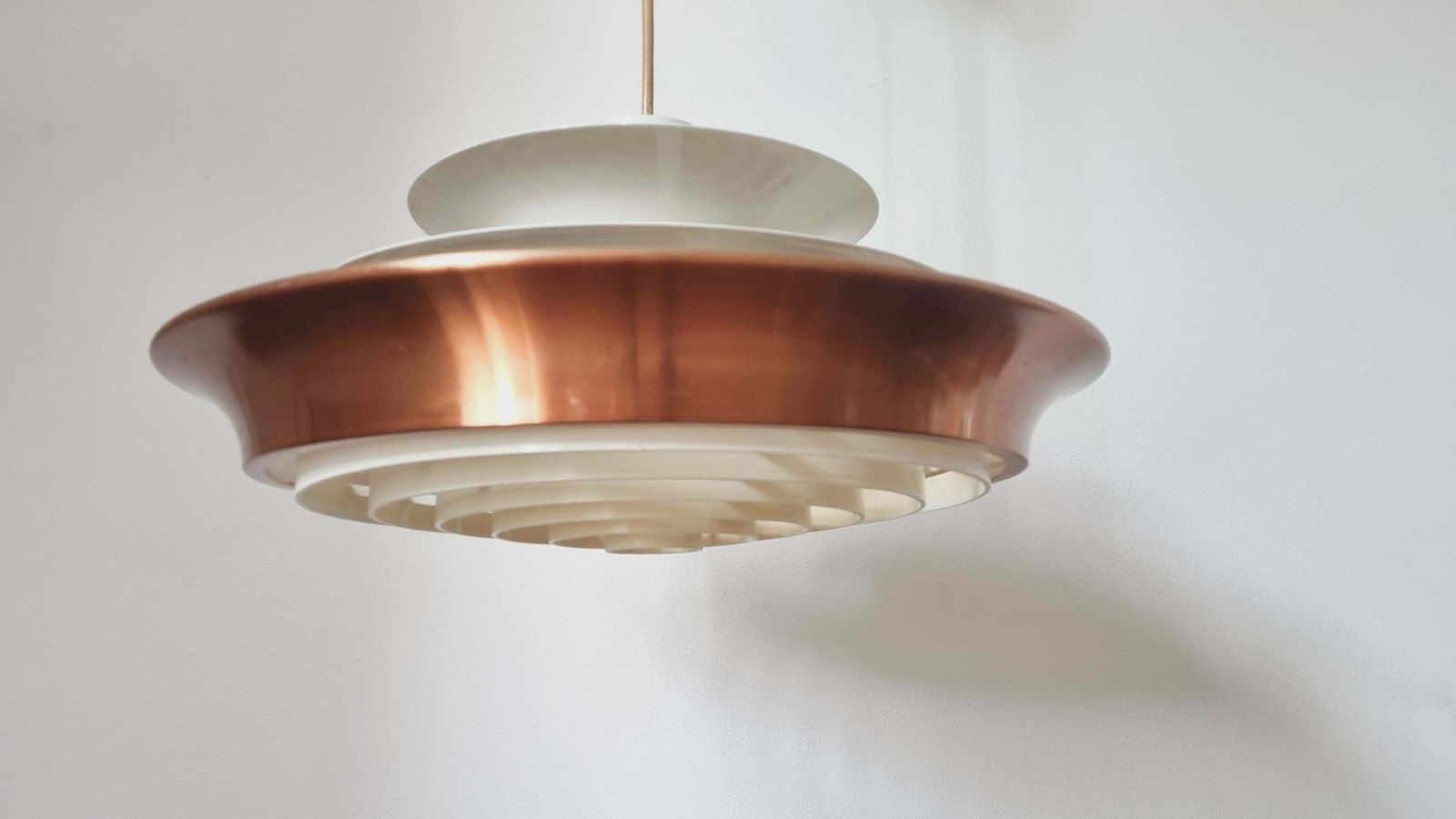 Rare Midcentury Pendant In Style Of Louis Poulsen, Denmark, 1970s photo Lighting