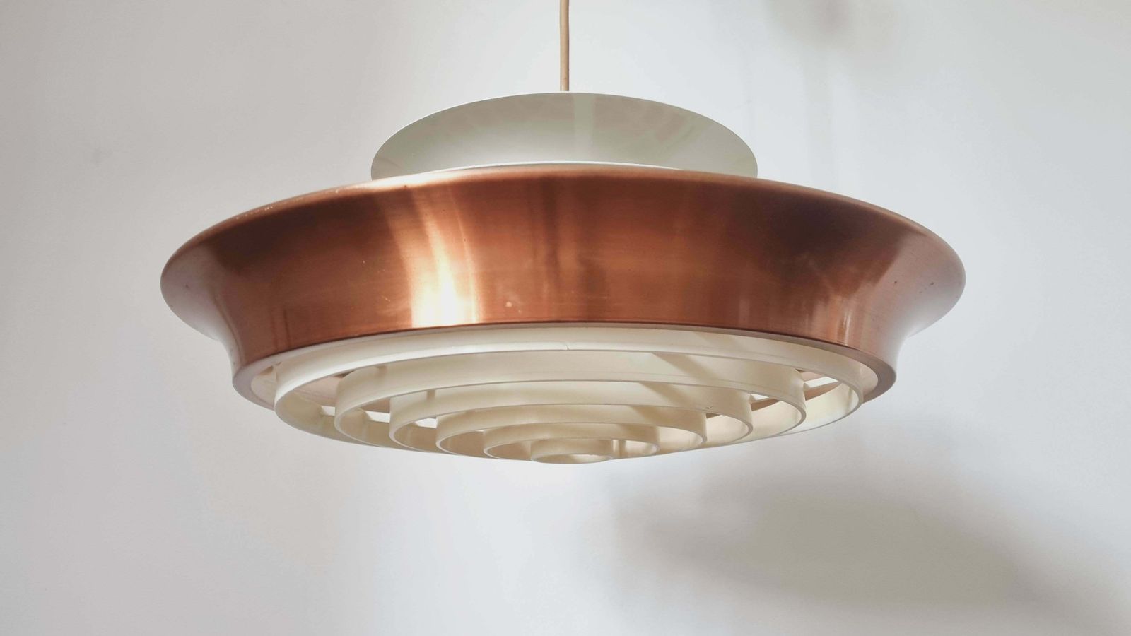 Rare Midcentury Pendant In Style Of Louis Poulsen, Denmark, 1970s photo buy