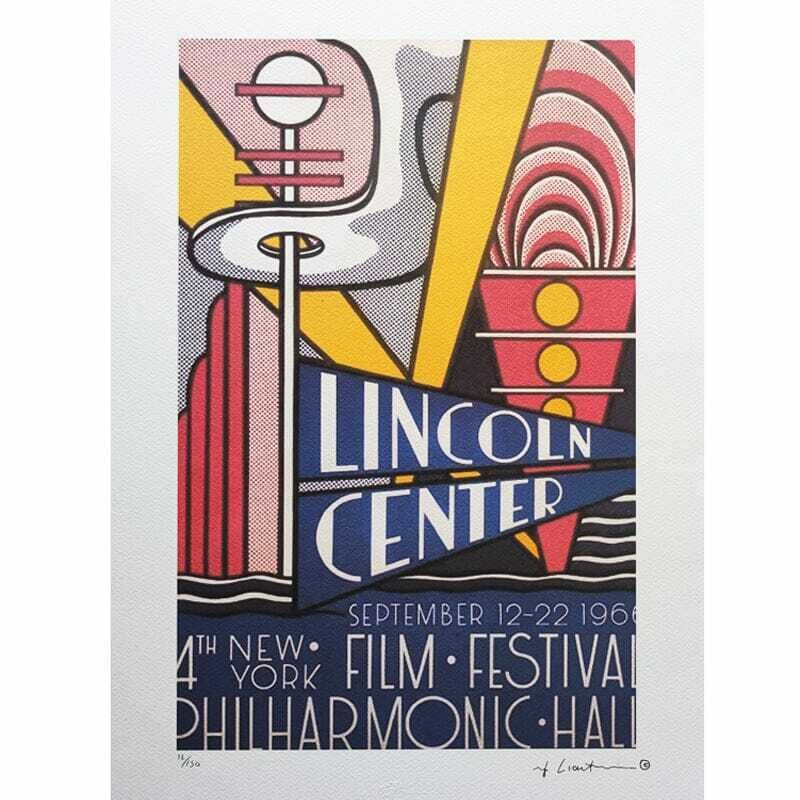 1980s Original Stunning Roy Lichtenstein "Lincoln Center" Limited Edition Lithograph photo furniture