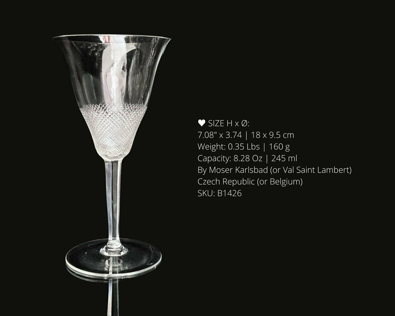 Moser Lloyd Wine Glasses | Select A Size | Design Tyra Lundgren 1922 photo Home Decor