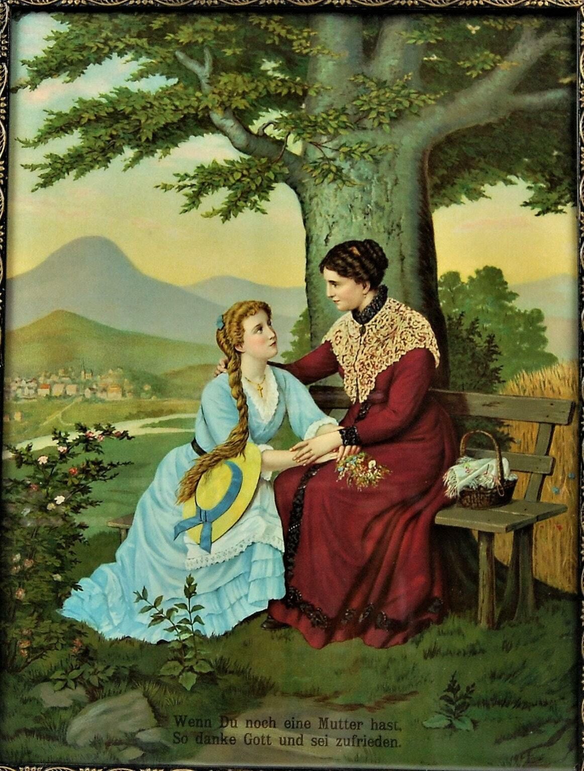 If You Still Have A Mother, Thank God And Be Satisfied. Beautiful Lithograph
