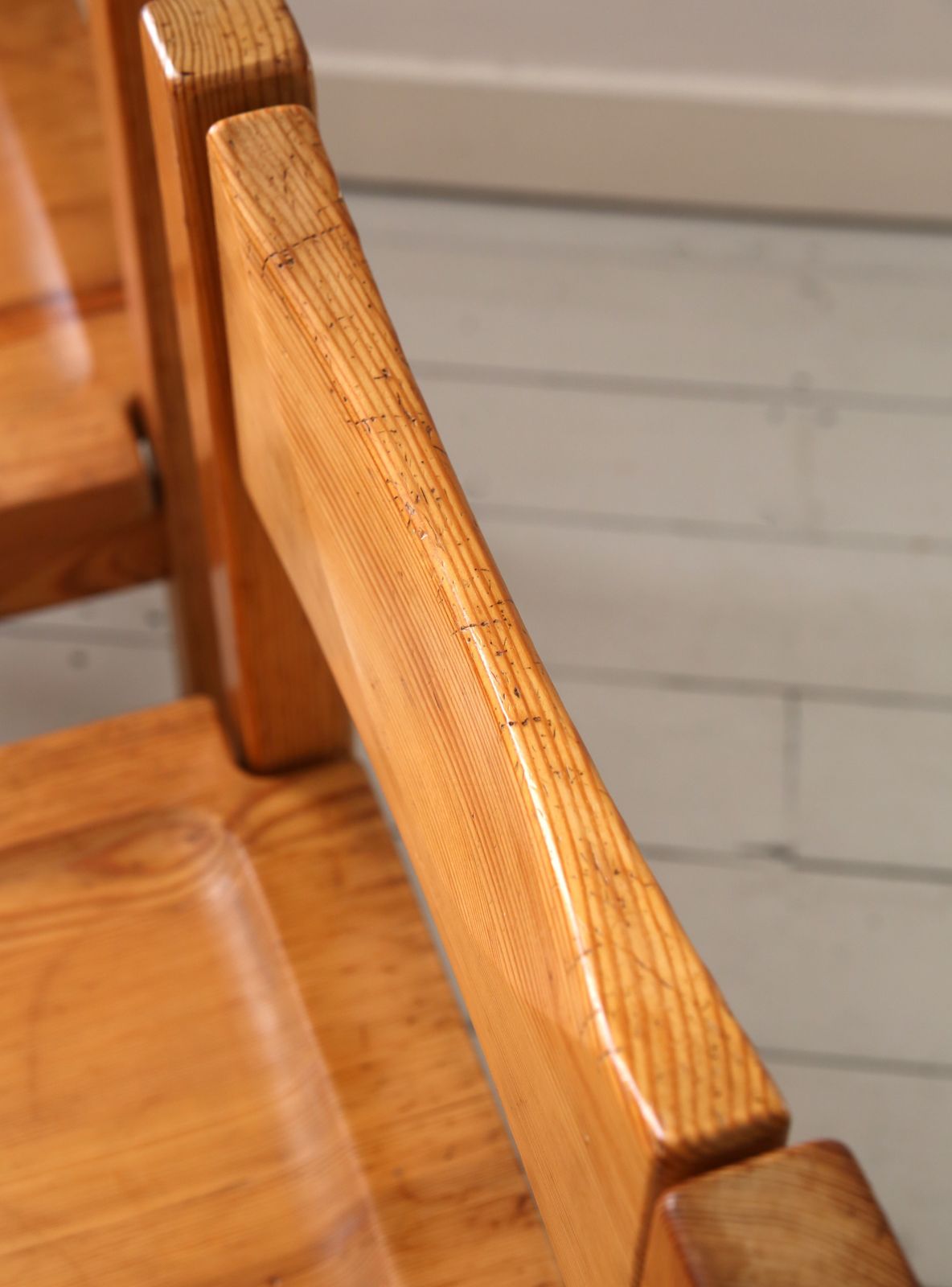 Pair Of Vintage Brutalist Pine Hongisto Chairs By Ilmari Tapiovaara 1960s photo vinterior