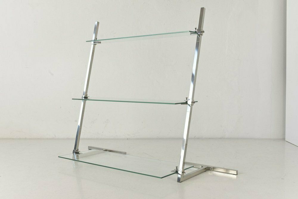 German Decoration Shelf In Steel Tube And Glass, 1930