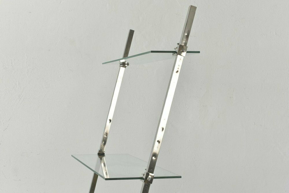 German Decoration Shelf In Steel Tube And Glass, 1930 photo Furniture