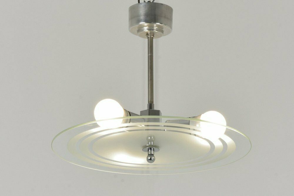 Lighting Vintage Cubistic Pendant Light, 1930s photo